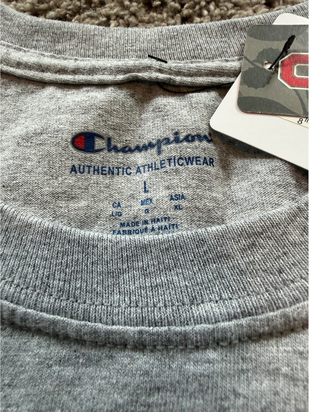 Champion Ohio State Grey T-Shirt Large - Picture 2 of 2